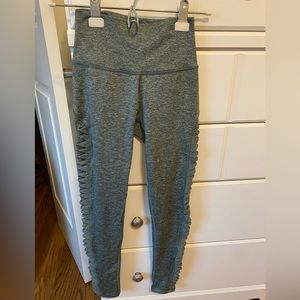 Aerie green fleece lined leggings small